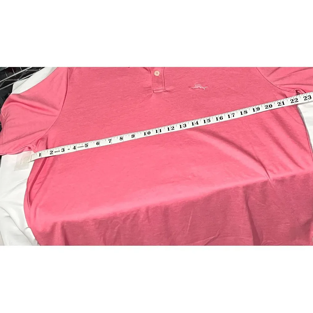 Tommy Bahama Men's Pink Confetti Golf Polo Shirt Marlin Short Sleeve, Size M NWT